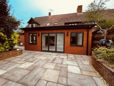 Hampshire property showcasing brick extension