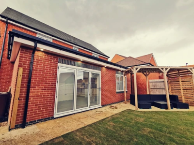 Stylish brick home addition in Hampshire