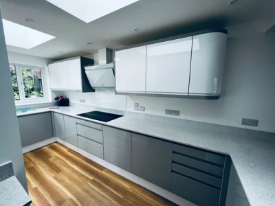 A bright kitchen space with a finished design