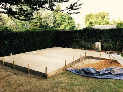 Construction of summer house foundations