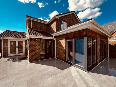Finished house extension
