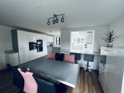 Fancy interior with gray shades