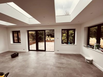 Extension with three roof windows