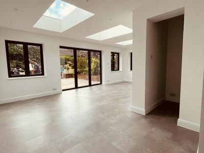 White interior of the house