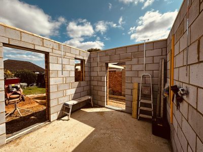 Construction of house extension