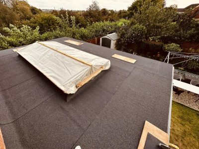 Layed roof material