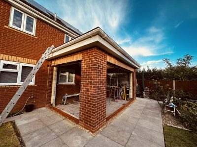 Building addition to the house