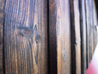 Burned wood cladding