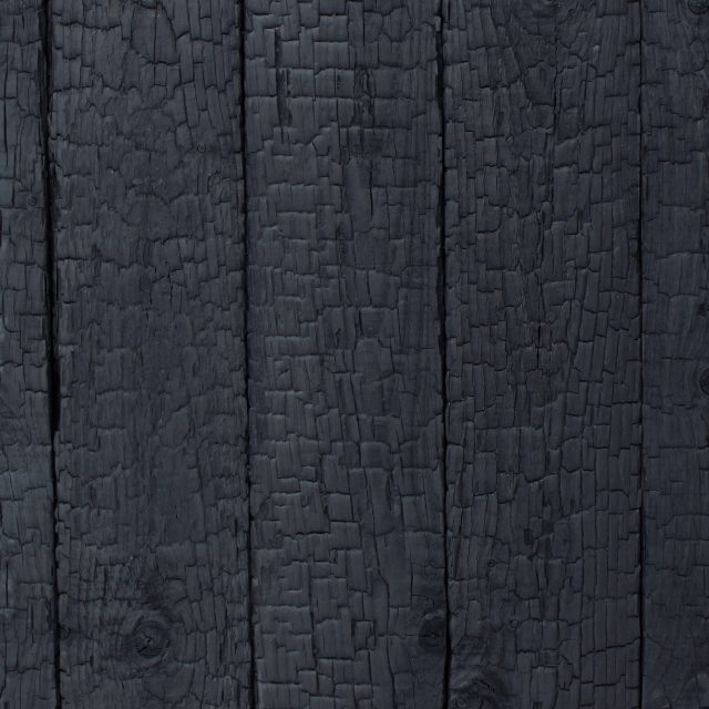 Burned wood boards - Black Croco