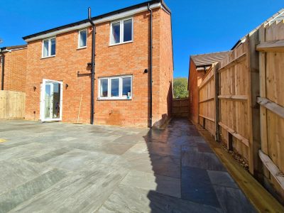 Rock slabs driveway