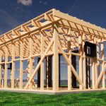 Timber frame of the summer house