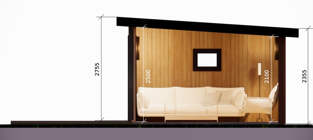 Summer house dimensions side view