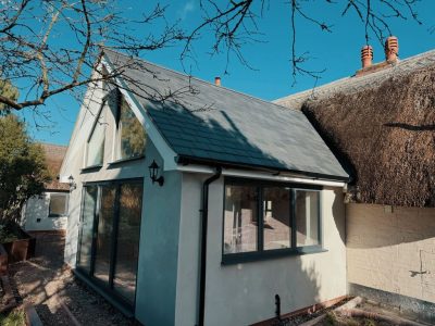 Finished house extension